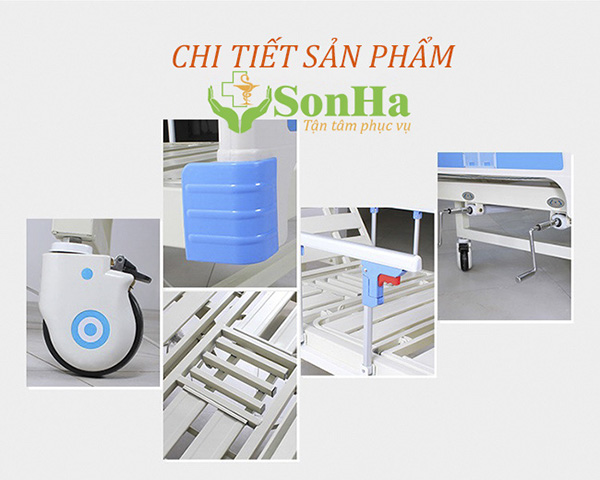 phụ kiện giường y tê 3 Tay Quay DCN-03